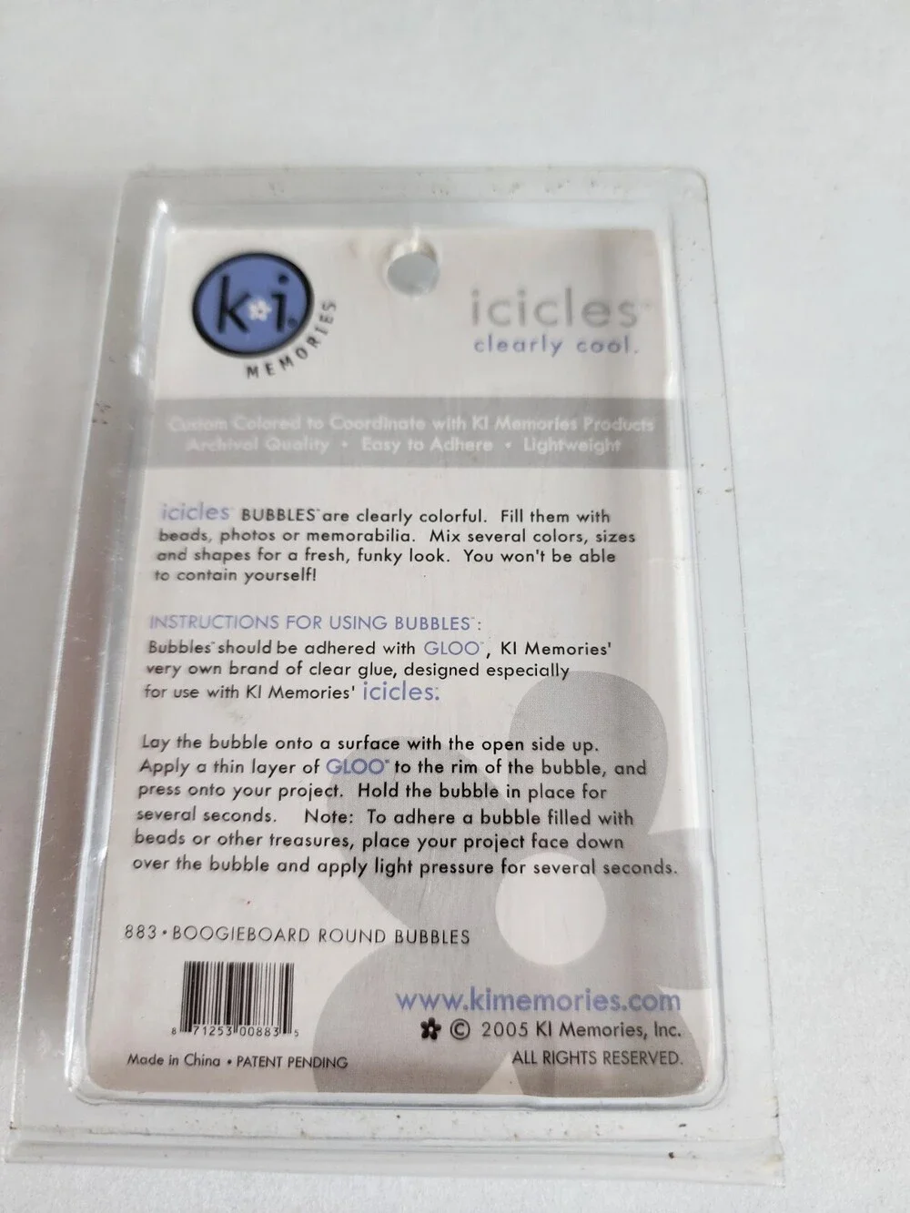 New Icicles Round Bubbles Boogieboard Scrapbook Embellishments Card Retired #25